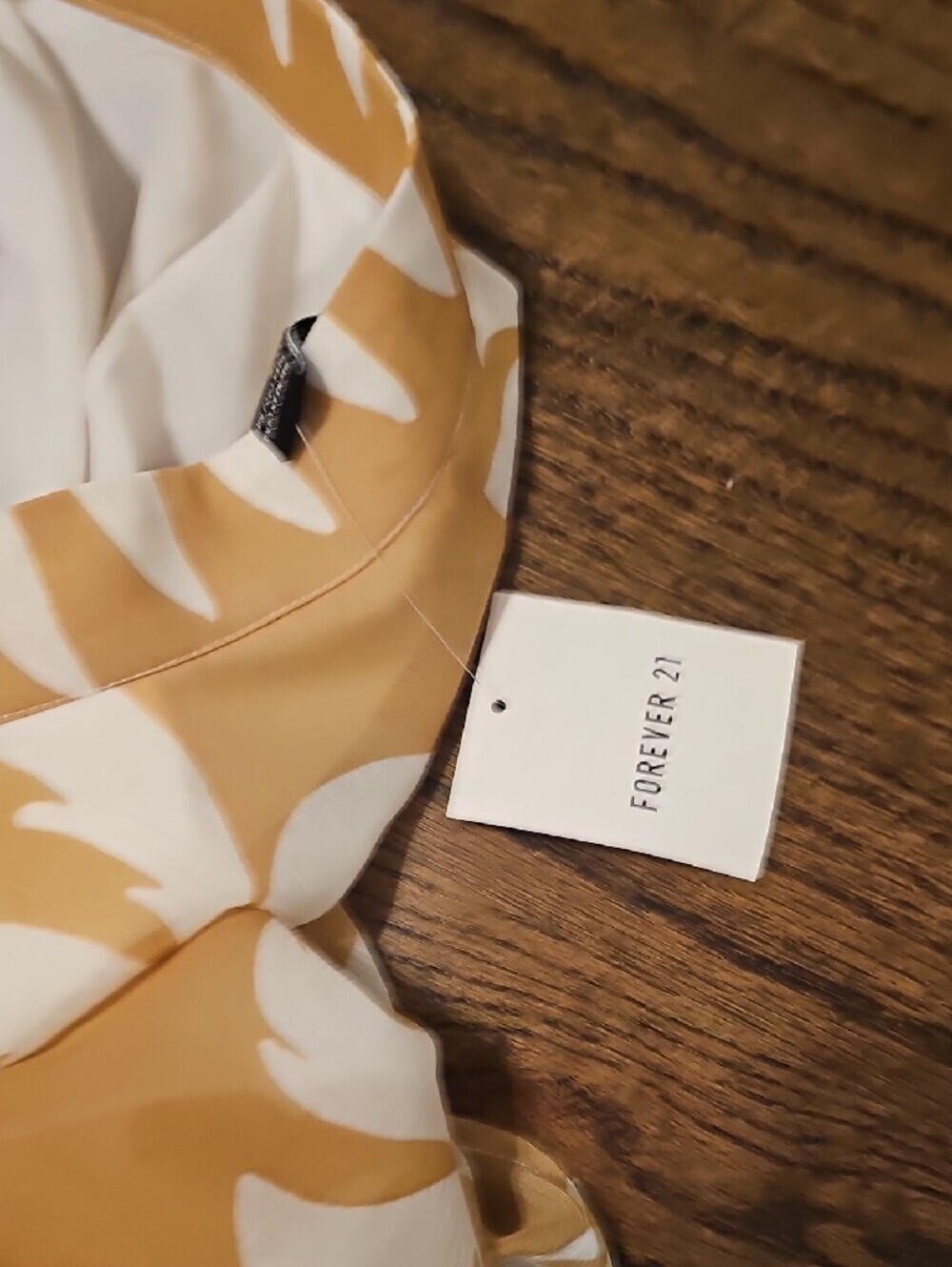 Forever 21 Tan & White Printed Skort Shorts - Picture 5 of 8